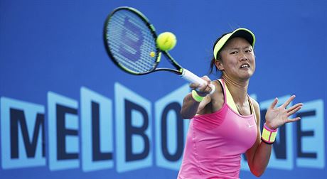 RETURN. Chang Kai-Chen ve druhm kole Australian Open.