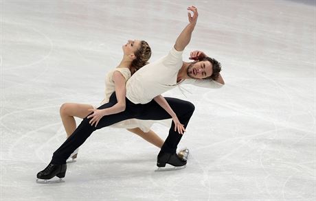 Gabriella Papadakisová a Guillaume Cizeron na mistrovství Evropy ve Stockholmu.