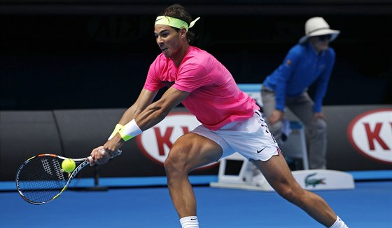 BOJOVNÍK. Rafael Nadal ve tvrtém kole Australian Open.
