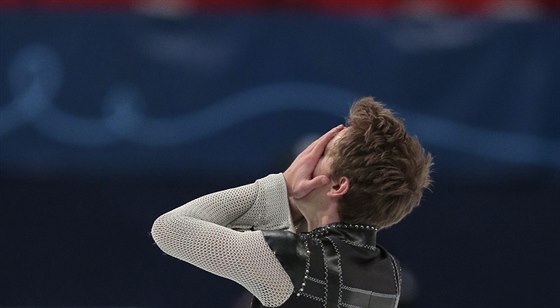 Michal Bezina v krátkém programu na mistrovství Evropy ve Stockholmu.