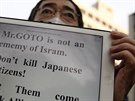 Japonci vyli do ulic na protest proti zavradní zajatce islamisty. Mu...