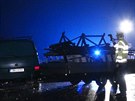Hromadná nehoda ochromila silnici R4 u Mníku pod Brdy.