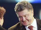Ukrajinský prezident Petro Poroenko na pietní akci k 70. výroí osvobození...