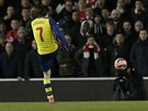 Tomá Rosický (vlevo) z Arsenalu stílí z voleje gól Brightonu v utkání...