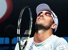 ZASE CHYBA. Viktor Troicki ve tetm kole Australian Open.