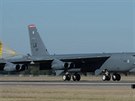 B-52H pi pistání bhem cviení Global Thunder 15 (26. íjna 2014)