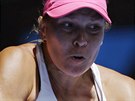 eská tenistka Lucie Hradecká v duelu 3. kola Australian Open s Julii...