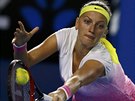 eská tenistka Petra Kvitová v duelu 3. kola Australian Open s Ameriankou...