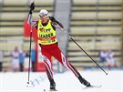 Michal Novák bhem mistrovství republiky v bhu na lyích.