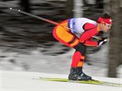 Duan Koíek bhem mistrovství republiky v bhu na lyích.