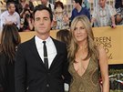 Justin Theroux a Jennifer Anistonová (Los Angeles, 25. ledna 2015)