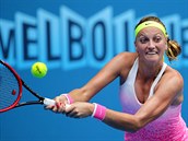 MAXIMLN ZAUJET. Petra Kvitov ve druhm kole Australian Open.