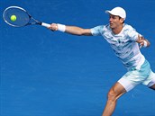 STHM. Tom Berdych ve tvrtm kole Australian Open.