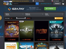 Jeden z problematických web G2A.com