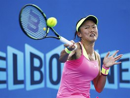 RETURN. Chang Kai-Chen ve druhm kole Australian Open.