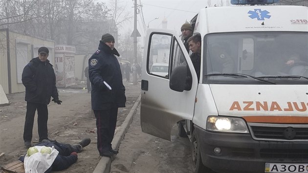 V Mariupolu vyetuje OBSE (24. ledna 2015).