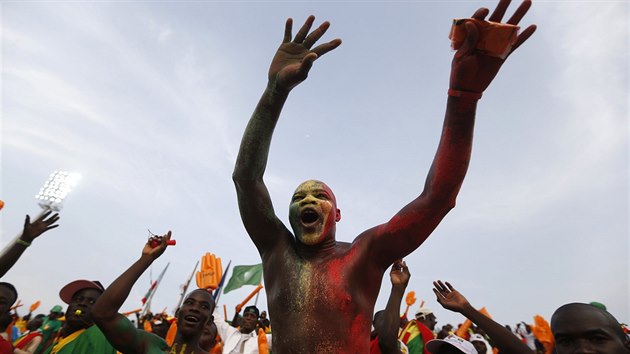 Fanouci Mali bhem utkání afrického ampionátu proti Guineji.