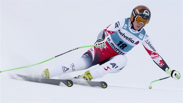 Nicole Hospov na trati superobho slalomu ve Svatm Moici.