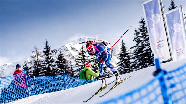 Jitka Landová na trati v italské Anterselv.