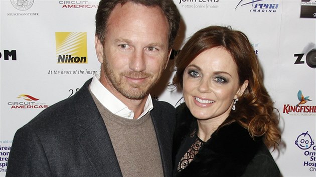 Christian Horner a Geri Halliwellov (Londn, 16. ledna 2015)