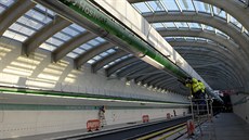 Kolaudace nového úseku metra linky A. Na snímku stanice Nemocnice Motol