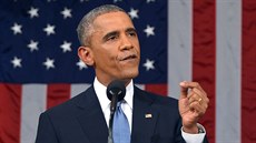 Americký prezident Barack Obama promlouvá k národu p�i takzvaném poselství o...