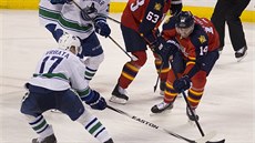 Radim Vrbata (vlevo) z Vancouveru brání svého krajana Tomáe Fleischmanna z ...