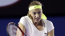 Česká tenistka Petra Kvitová v duelu 3. kola Australian Open s Madison Keysovou...