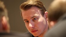 Házenkář Filip Jícha odpovídá českým novinářům v dějišti mistrovství světa v...