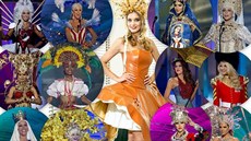 �eská Miss 2014 Gabriela Franková a dal�í sout�ící Miss Universe v národních...