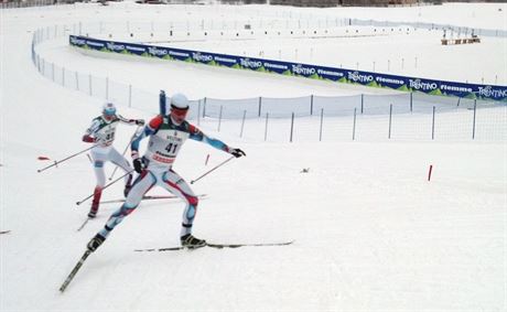 eský sdruená Miroslav Dvoák pi závod Svtového poháru v severské...