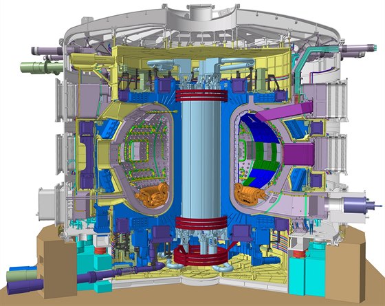 Reaktor  ITER – největší termojaderný reaktor na světě, který předvede možnost...