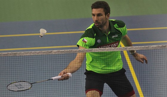 Petr Koukal na mistrovství republiky v badmintonu.