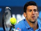 Novak Djokovi bhem semifinále na Australian Open