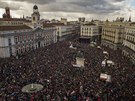 Desetitisíce panl demonstrovaly na podporu strany Podemos (Madrid, 31. ledna...