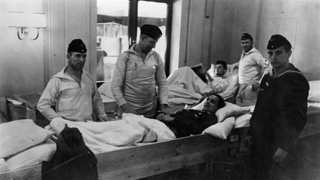 Pacienti na lodi Wilhelm Gustloff v roce 1940.