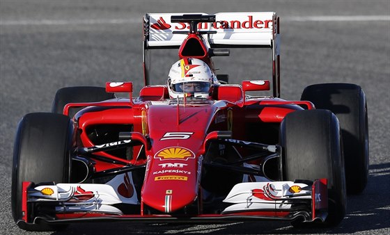 Sebastian Vettel pi prvním pedsezónním testování.
