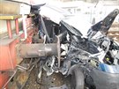 Nehoda osobního auta a nákladního vlaku v obci Kaplice
