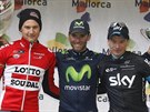 Cyklista Leopold König (vpravo) skonil tetí v závodu Trofeo Serra de...