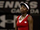SMUTEK. Kanadská tenistka Francoise Abandaová smutní po prvním dni úvodního...