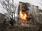 Obytné domy v Doncku tce pokodila stelba proruských separatist i...