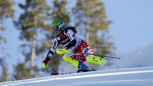 Česká lyžařka Klára Křížová v superkombinačním slalomu na MS v Beaver Creeku.