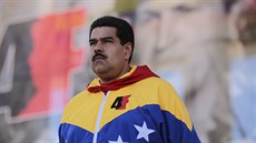 Venezuelský prezident Nicolas Maduro na vojenské pehlídce (4. února 2015).