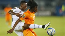 Gervinho (vpravo) si kryje mí ped Harrisonem Affulem.