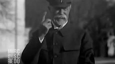 První eskoslovenský prezident T. G. Masaryk hovoí roku 1929 s americkými...