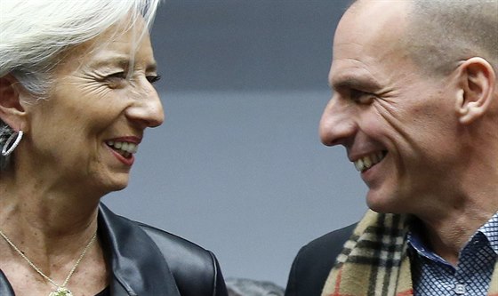 éfka mezinárodního mnového fondu Christine Lagardeová s eckým ministrem...