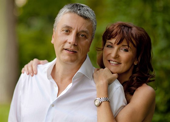 Módní návrhářka Beata Rajská se svým manželem Liborem.