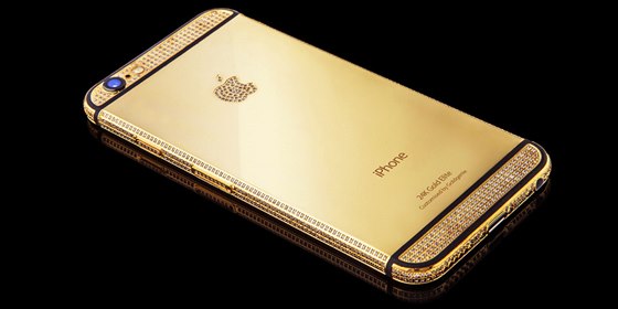 iPhone z e-shopu Goldgenie, zamující se na luxusní pozlacené zboí