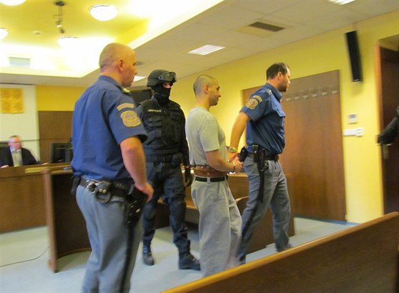 Odsouzený Patrik Kónya znovu u soudu v Hradci Králové (16.2.2015)