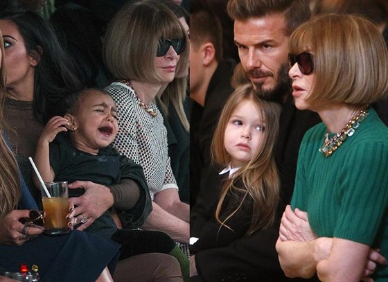 éfka amerického Vogue Anna Wintourová sedla na pehlídkách newyorského týdne...